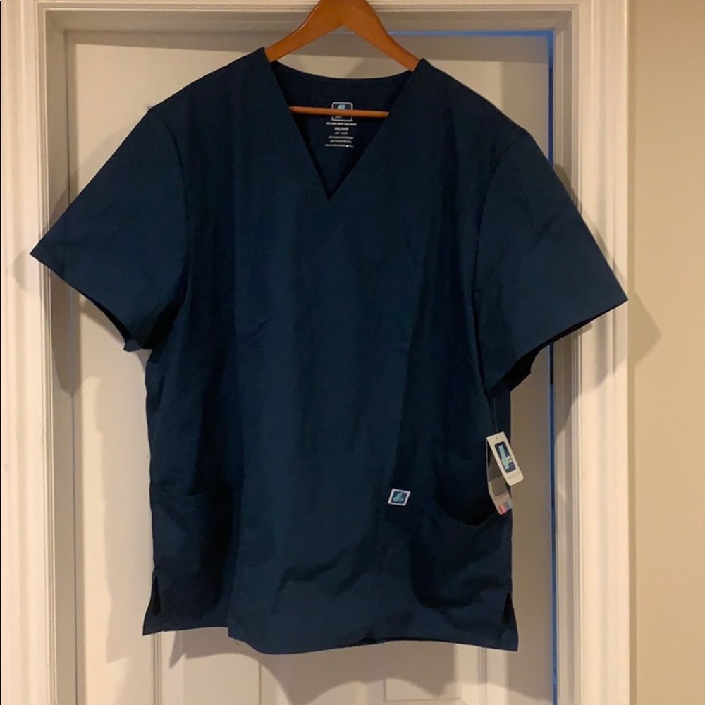 Men’s Adar scrub top 3XL, Caribbean Blue NWT